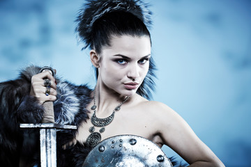 Warrior woman. Fantasy fashion idea.