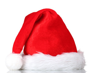 Beautiful Christmas hat isolated on white