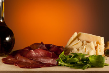 Bresaola and parmesan cheese