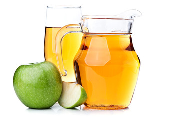 fresh apples and juice