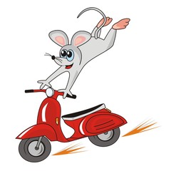 mouse and motorbike