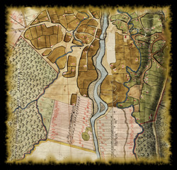 18th century old map