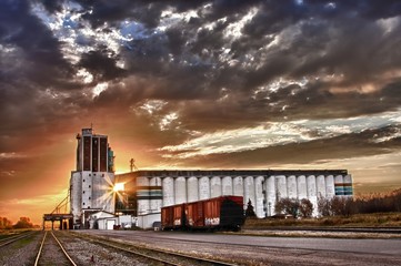 Grain Terminal at Sunrise