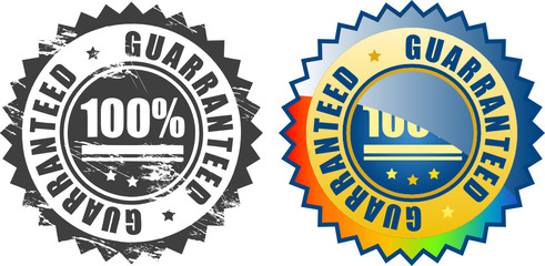 Guarantee  stamp set, vector