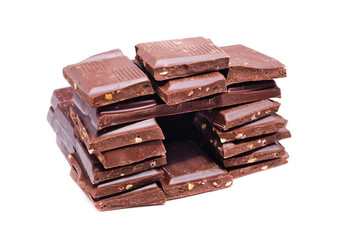 Pieces of tile chocolates