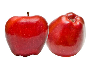 red apple isolated on white background