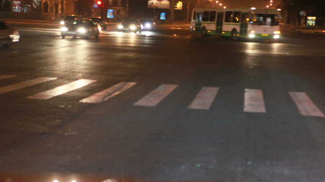 night driving on the street