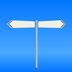 White road sign