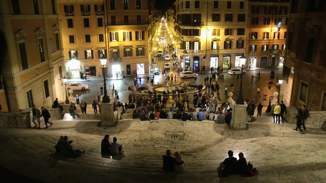 Scalinata di Piazza di Spagna, time lapse, Roma