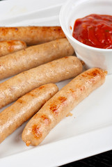 Grilled sausages
