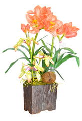 Artificial Orange flower arrangement