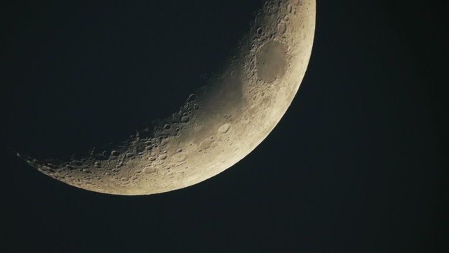 Moon Viewed With Telescope