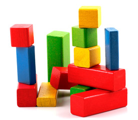 Wooden building blocks