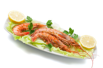 Gamberoni e insalata - Prawns and salad