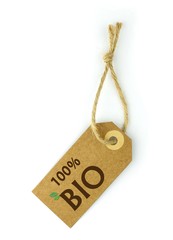 Label and 100% BIO text
