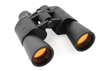 Binoculars for searching on white background