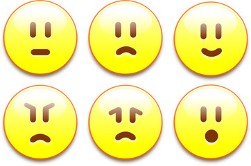 Yellow Smiley Emoticon facial expressions