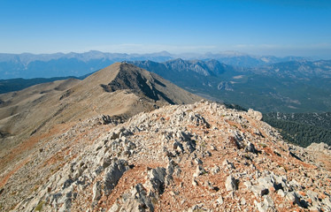 the view from Tahtali mountain, Turkey