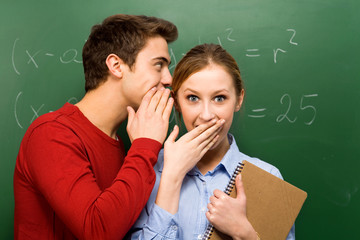 Students sharing secrets