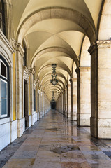Commerce Square in Lisbon , Portugal