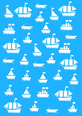 Fototapeta na wymiar vector background with the boats