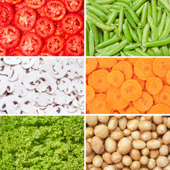 Healthy food background. Vegetables set.