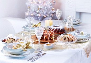 Luxury place setting for Christmas