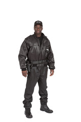 agent de sécurité sur fond blanc détouré