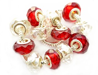 Red and white bracelet
