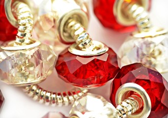 Red and white bracelet