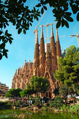 Naklejka premium Sagrada Familia church in Barcelona