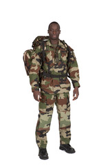 parachutiste sur fond blanc