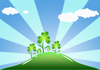 Fototapeta premium green clover vector