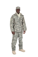 Fototapeta na wymiar Amerykański żołnierz na białym tle wycięcia