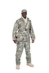 soldat américain sur fond blanc détouré