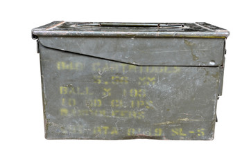 Vintage green case isolated