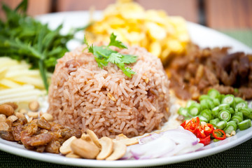 fry  rice with the shrimp paste, Thai food