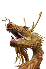 golden chinese dragon statue