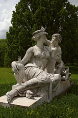 Statue of Nymphs at Rosenstein castle in Stuttgart