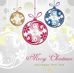 Decorated Christmas balls