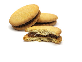 sandwich biscuits with chocolate filling