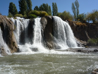 Muridiye Waterfall near Van in Turkey