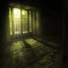 Wandaufkleber Tür in einem verlassenen Komplex © Felix Pergande