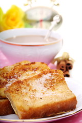 Fototapeta na wymiar French toast for breakfast.