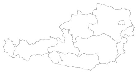 Map of Austria - obrazy, fototapety, plakaty