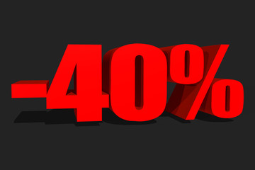 40% 3D rot