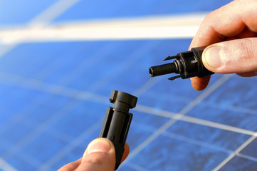 Stecker Solarmodul zur Erzeugung von Solarstrom