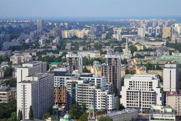 Fototapeta na wymiar Warsaw - aerial view