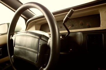 Car interior.