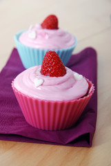 cupcakes glaçage rose